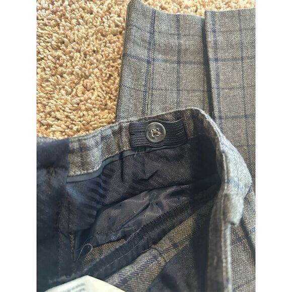 H&M Boys Dress Pants Size 2T Gray Checked Adjustable Waist Formal - Picture 6 of 7